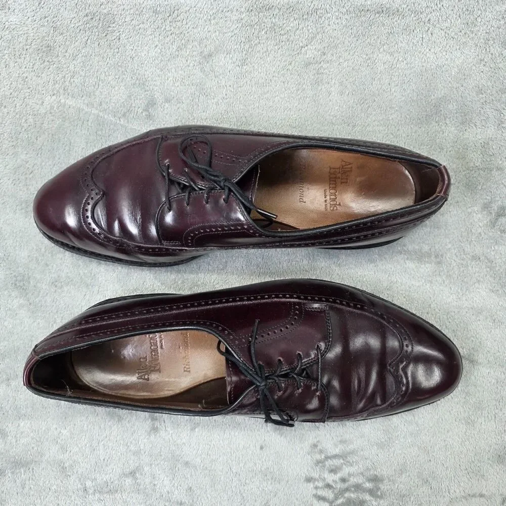 Allen Edmonds Men’s Richmond Wingtip Shoes Size 9.5D Burgundy